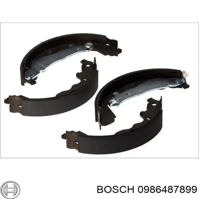 Купить 0986487899 Bosch Задние барабанные тормозные колодки