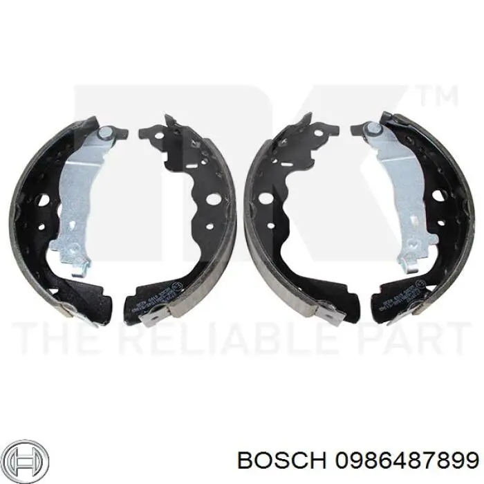 Zapatas de frenos de tambor traseras 0986487899 Bosch