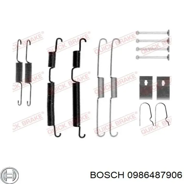 Задние барабанные колодки 0986487906 Bosch