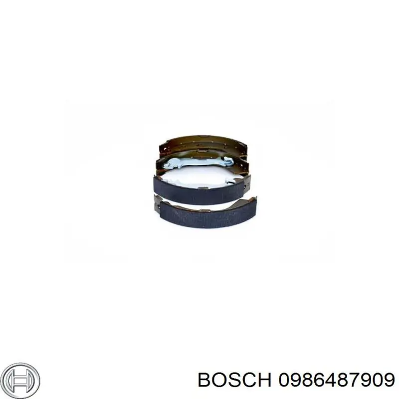 0986487909 Bosch sapatas do freio traseiras de tambor