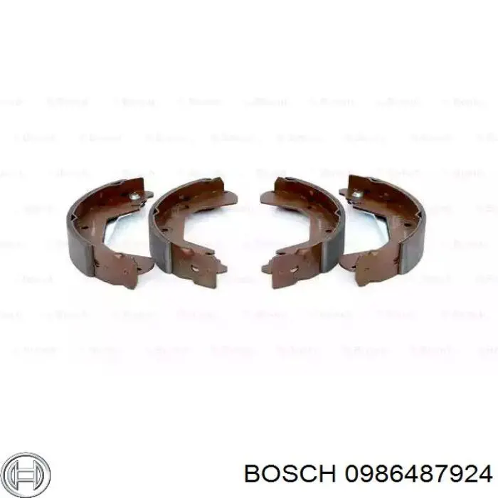 0 986 487 924 Bosch sapatas do freio traseiras de tambor