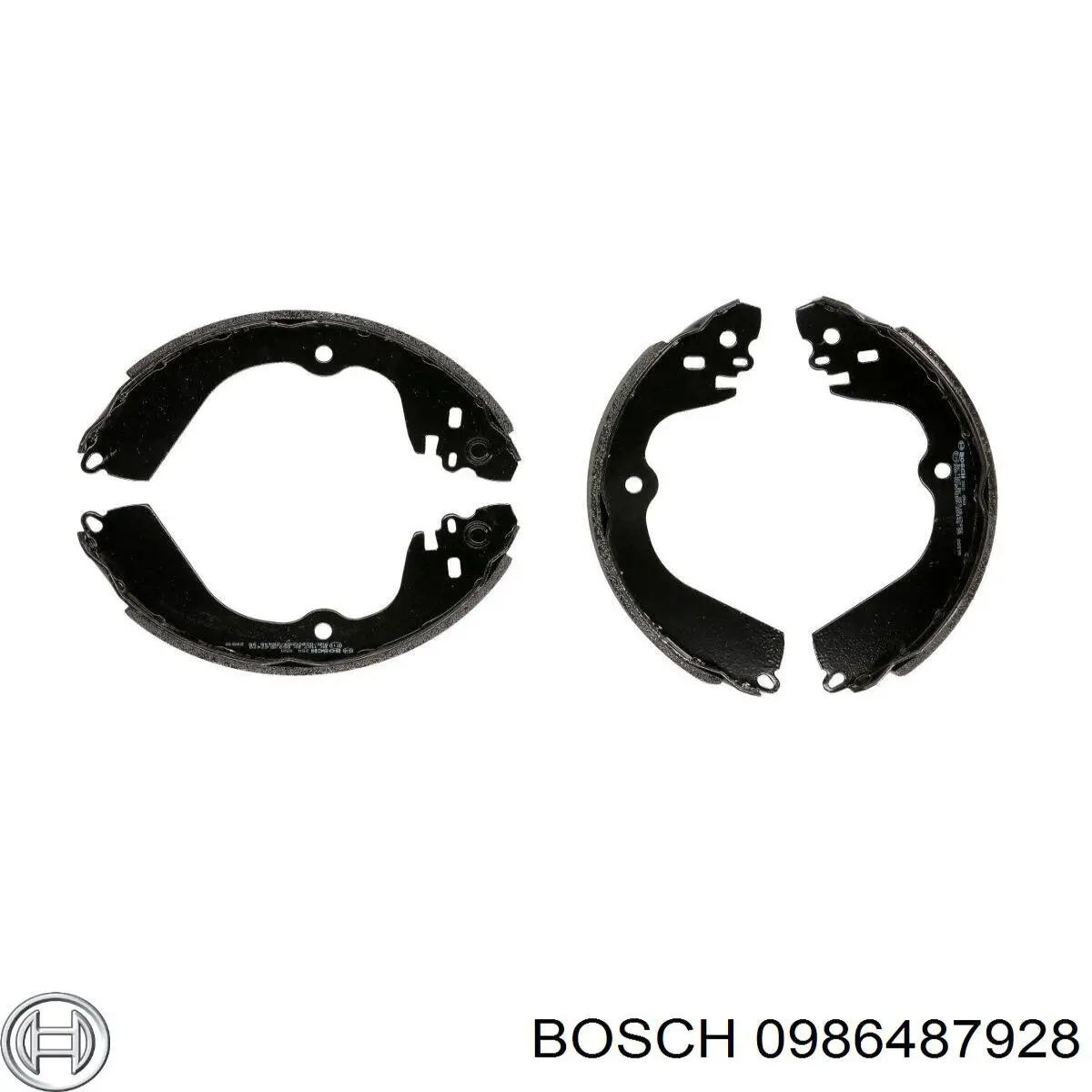 0 986 487 928 Bosch sapatas do freio traseiras de tambor