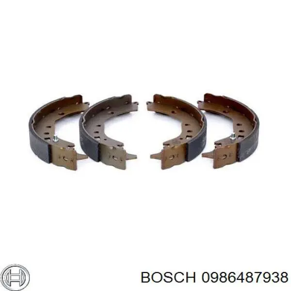 Задние барабанные колодки 0986487938 Bosch