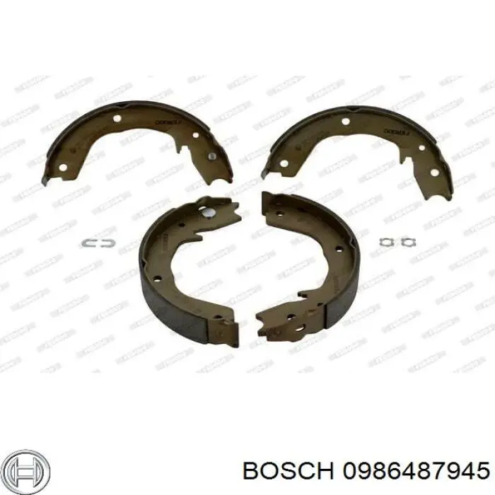 Тормозные колодки стояночного тормоза Bosch 0986487945 цена, от 48.63 USD