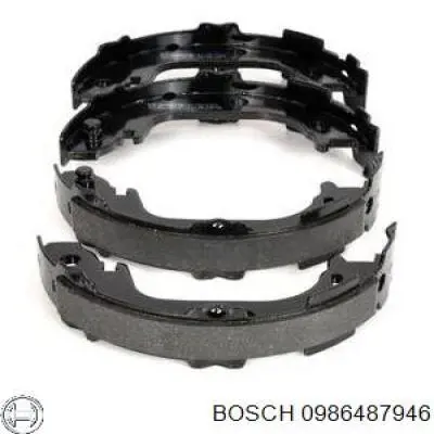 0 986 487 946 Bosch sapatas do freio de estacionamento