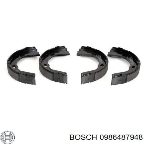 Колодки ручника 0986487948 Bosch