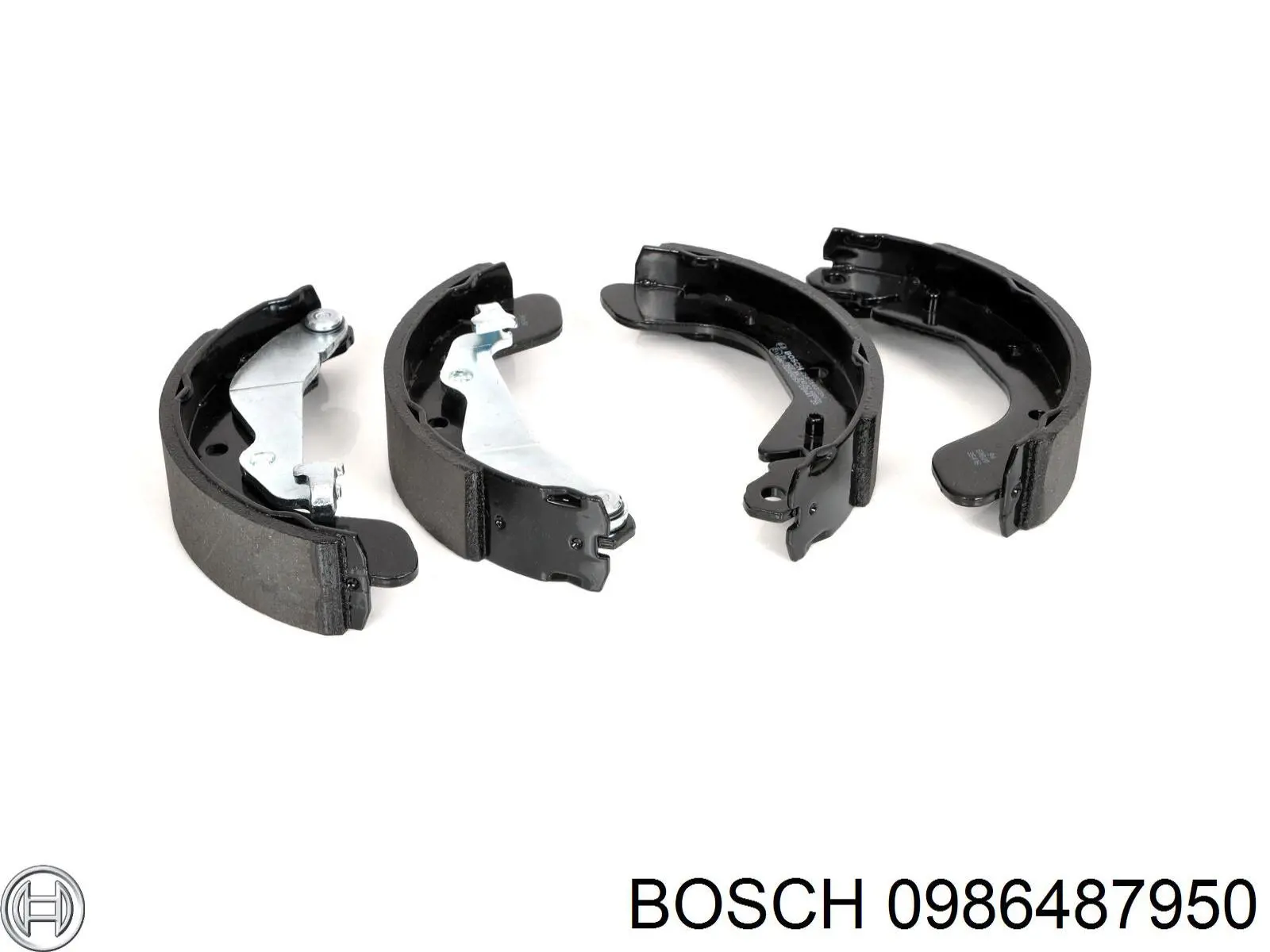 0 986 487 950 Bosch sapatas do freio traseiras de tambor