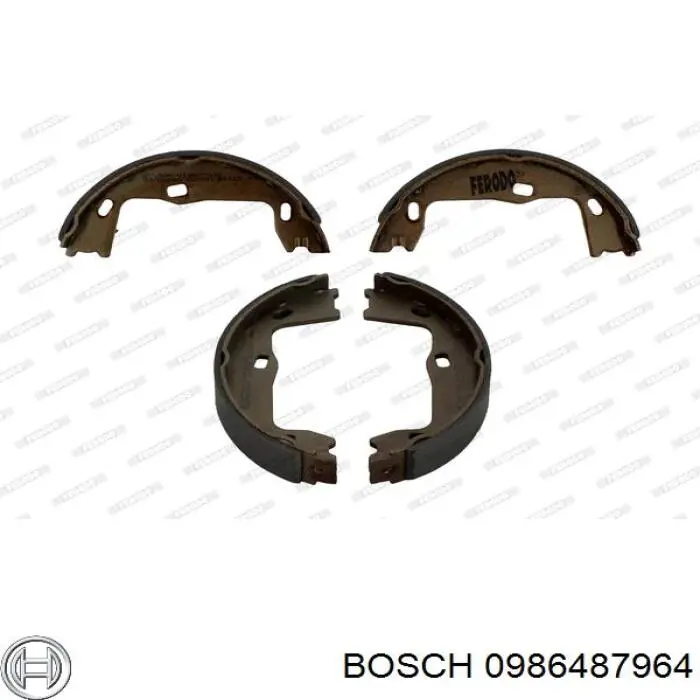 Задние барабанные колодки 0986487964 Bosch