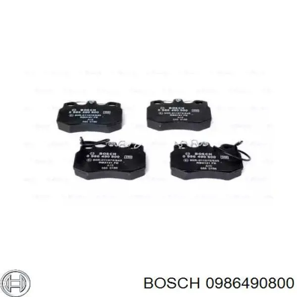 Передние тормозные колодки 0986490800 Bosch