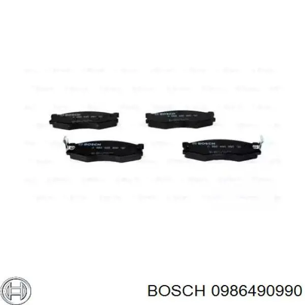 0986490990 Bosch колодки тормозные передние дисковые