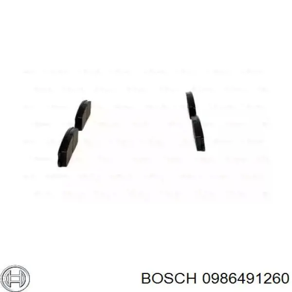 0986491260 Bosch колодки тормозные передние дисковые