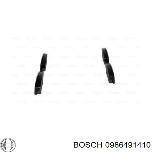 Передние тормозные колодки 0986491410 Bosch