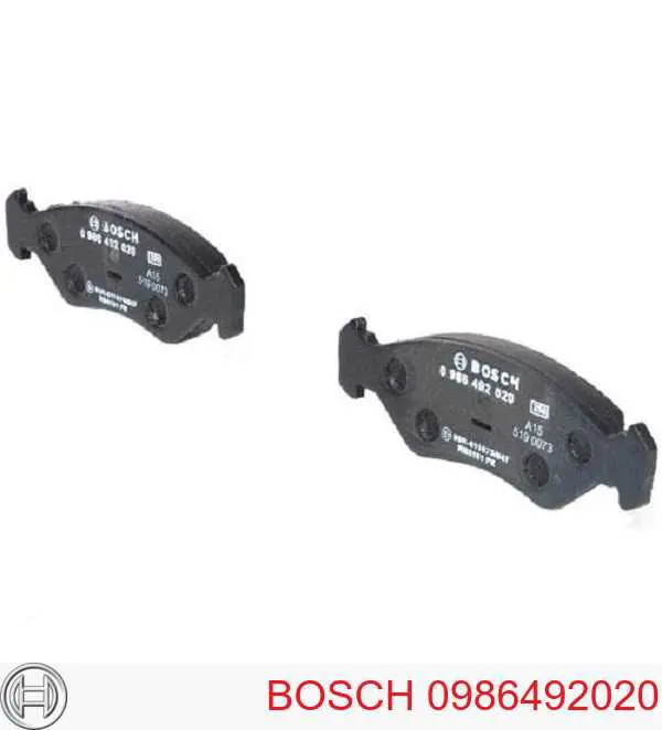 Передние тормозные колодки 0986492020 Bosch