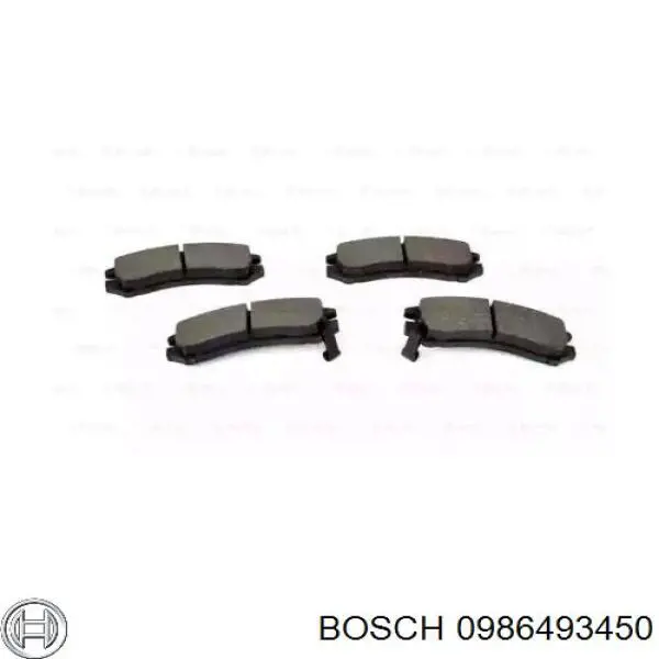 0986493450 Bosch колодки тормозные передние дисковые