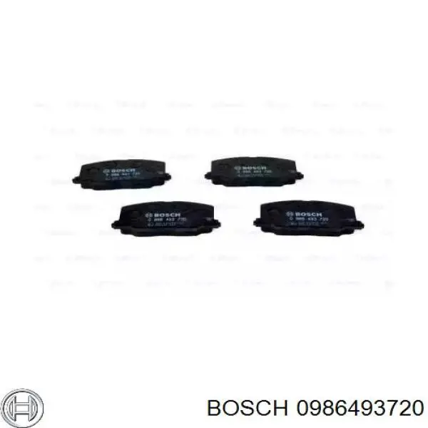 0986493720 Bosch передние тормозные колодки