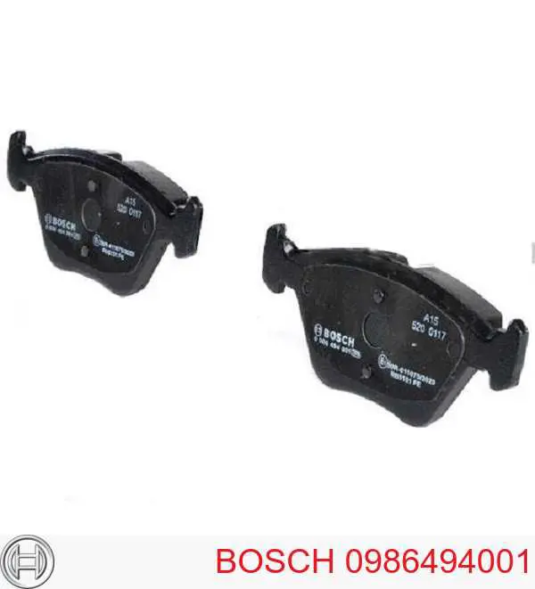 0986494001 Bosch колодки тормозные передние дисковые