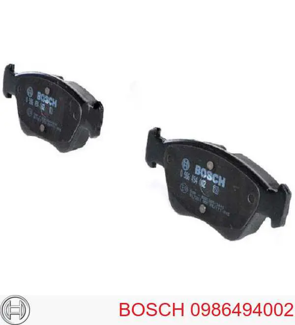 0986494002 Bosch колодки тормозные передние дисковые
