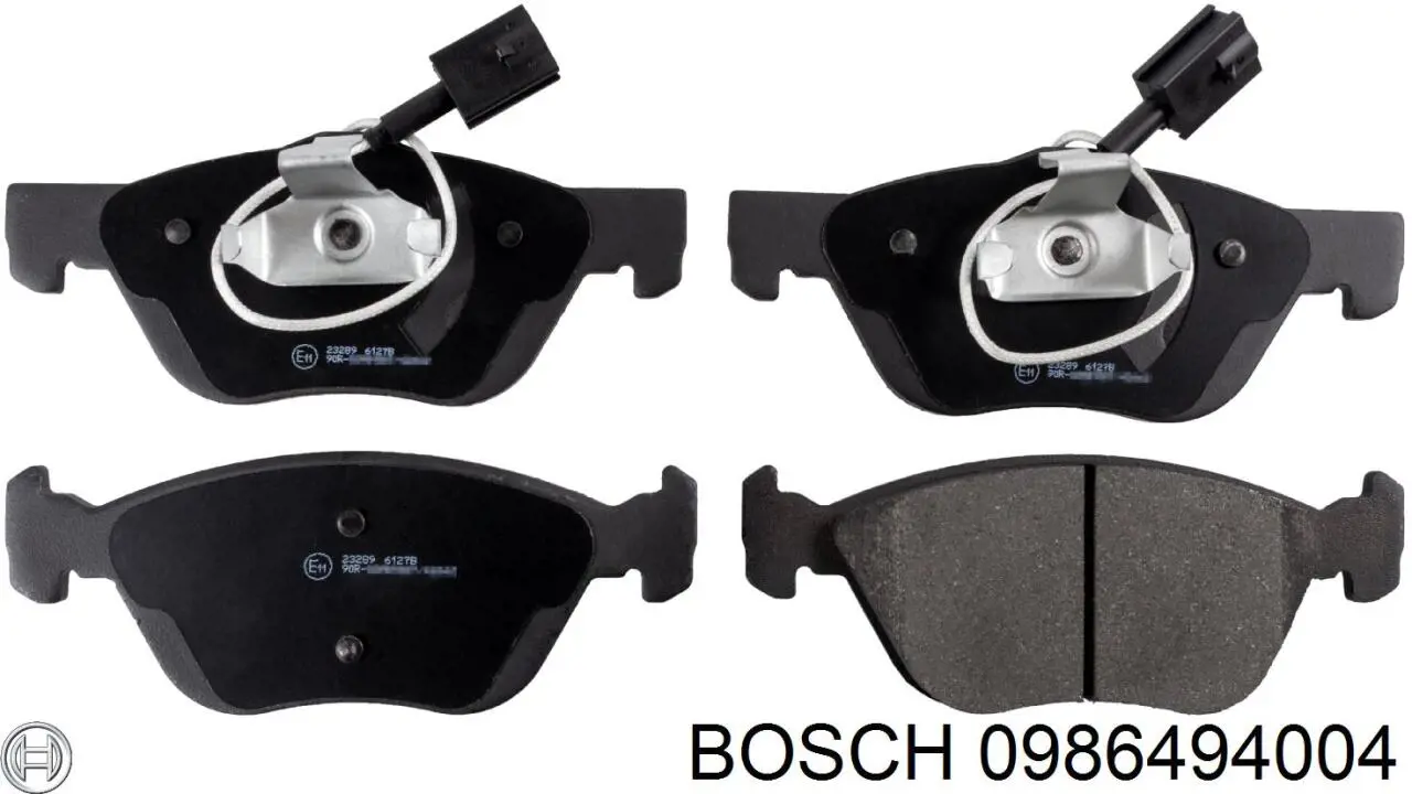 0 986 494 004 Bosch колодки тормозные передние дисковые
