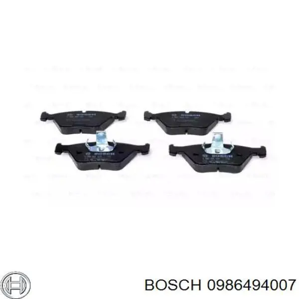 0986494007 Bosch колодки тормозные передние дисковые