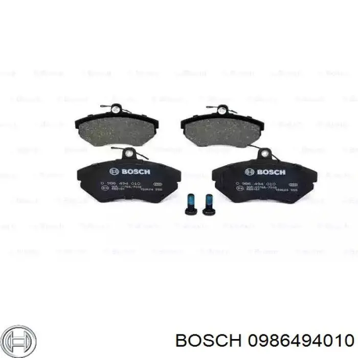 0986494010 Bosch колодки тормозные передние дисковые