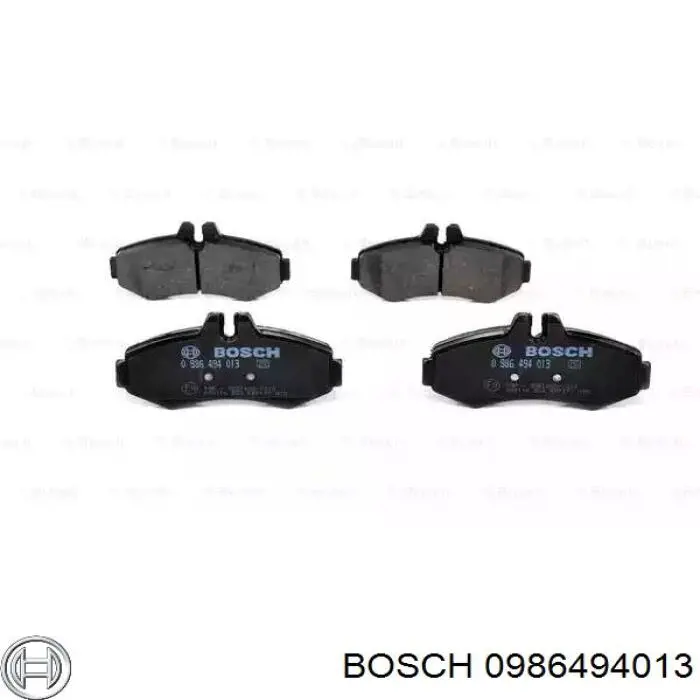 0986494013 Bosch колодки тормозные передние дисковые
