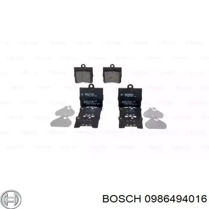 Задние тормозные колодки 0986494016 Bosch