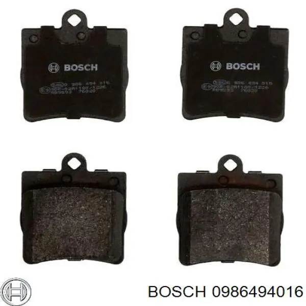 Pastillas de freno traseras 0986494016 Bosch