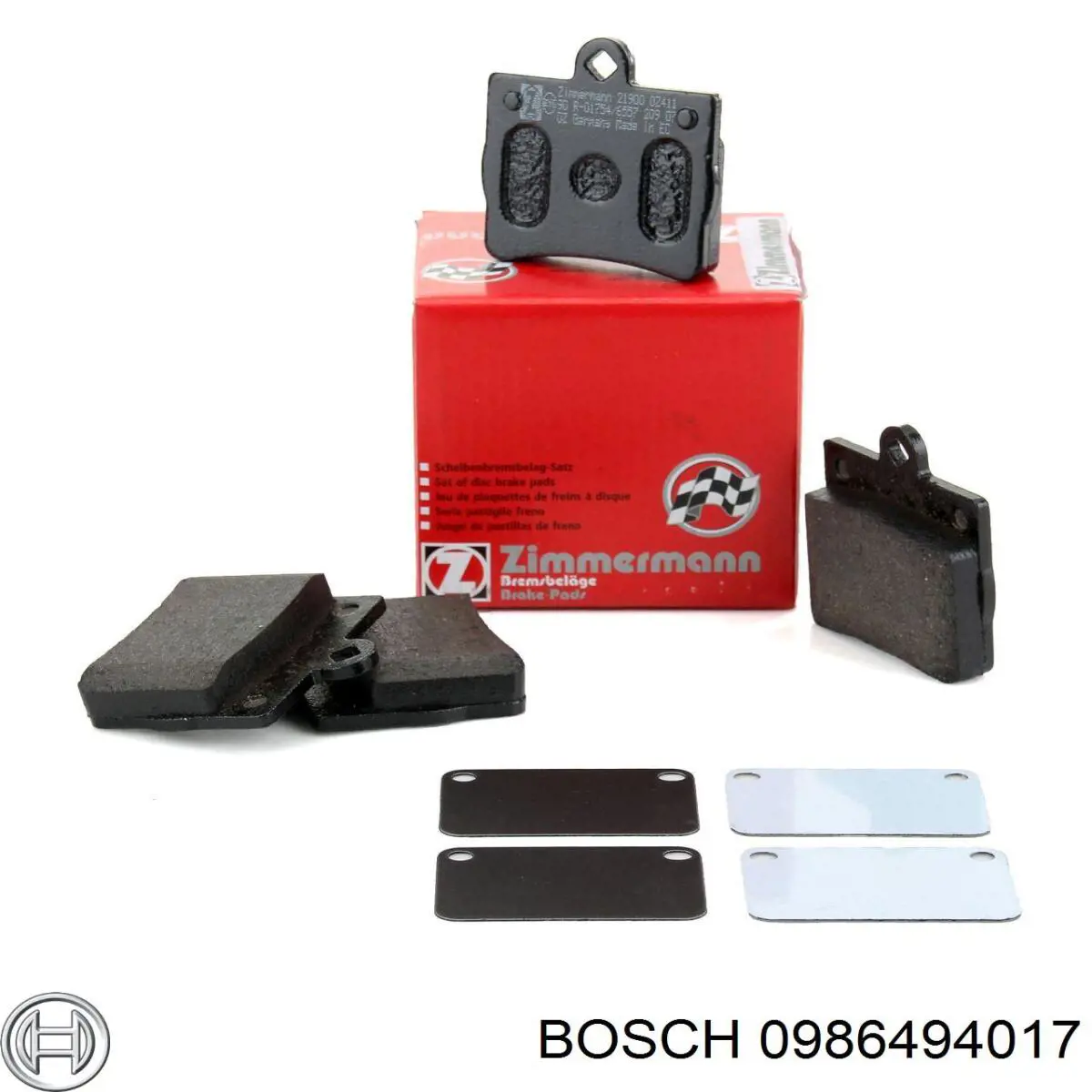 0 986 494 017 Bosch колодки тормозные задние дисковые