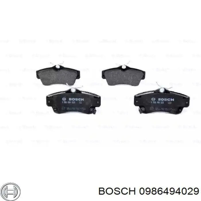 Передние тормозные колодки 0986494029 Bosch