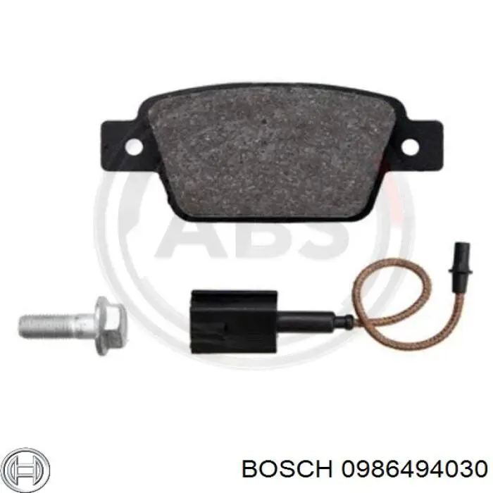Колодки гальмові задні, дискові 0986494030 Bosch