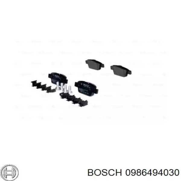 Колодки гальмові задні, дискові 0986494030 Bosch