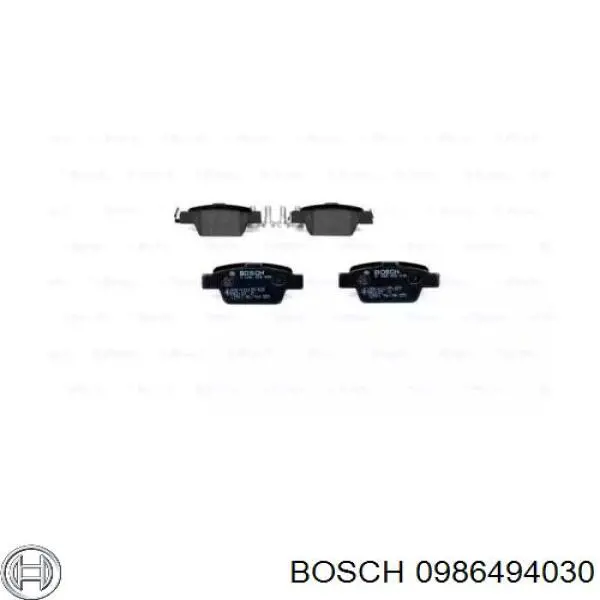 Колодки гальмові задні, дискові 0986494030 Bosch