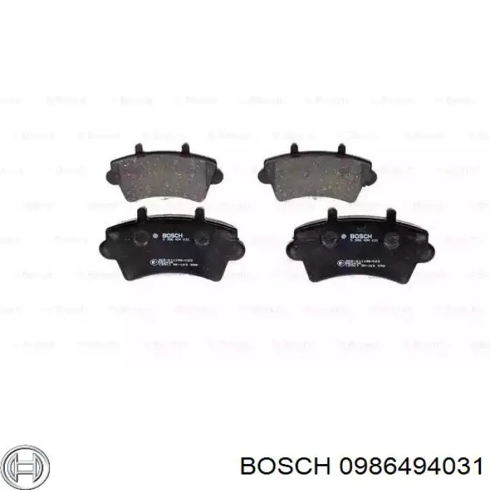 Передние тормозные колодки 0986494031 Bosch