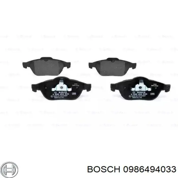 Передние тормозные колодки 0986494033 Bosch