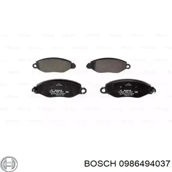 Передние тормозные колодки 0986494037 Bosch