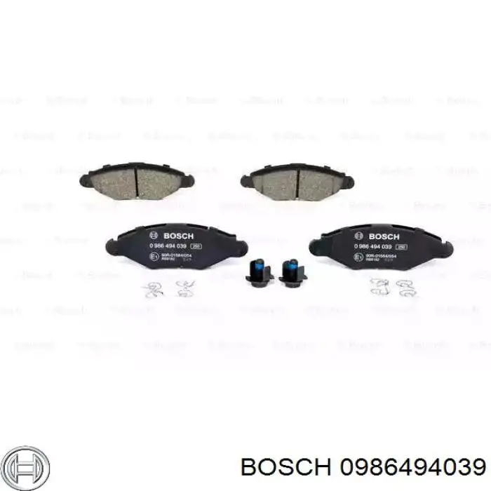 Передние тормозные колодки 0986494039 Bosch