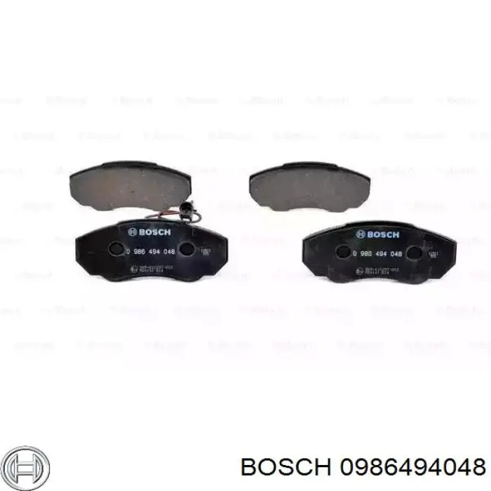 0 986 494 048 Bosch колодки тормозные передние дисковые