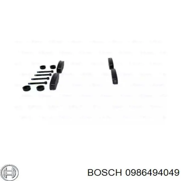 0 986 494 049 Bosch sapatas do freio traseiras de disco