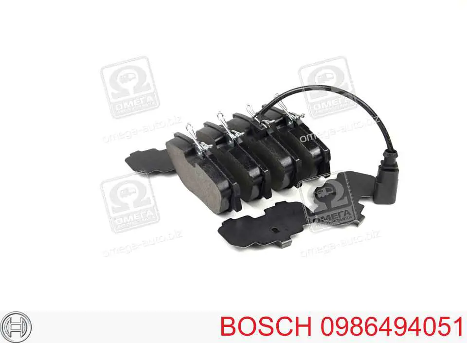 Задние тормозные колодки 0986494051 Bosch