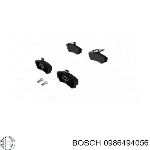 Передние тормозные колодки 0986494056 Bosch