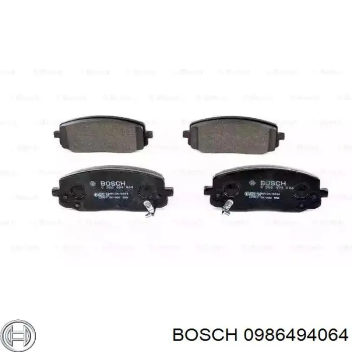 Передние тормозные колодки 0986494064 Bosch