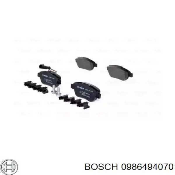 0 986 494 070 Bosch колодки тормозные передние дисковые