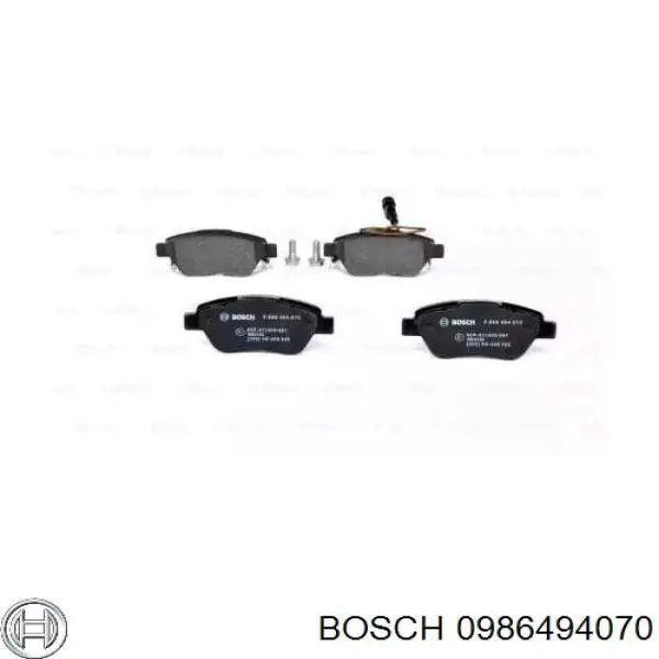 Тормозные колодки Bosch 0986494070