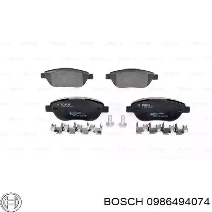 Передние тормозные колодки 0986494074 Bosch