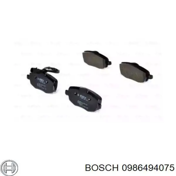 Передние тормозные колодки 0986494075 Bosch