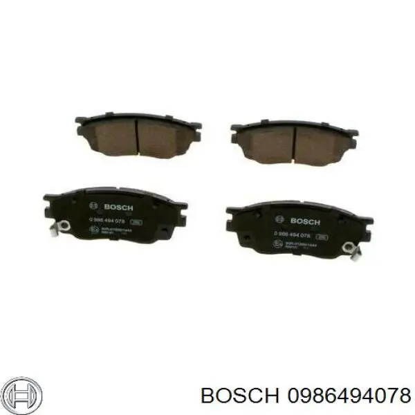 0986494078 Bosch колодки тормозные передние дисковые