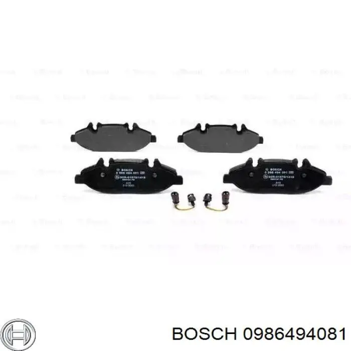 0986494081 Bosch колодки тормозные передние дисковые