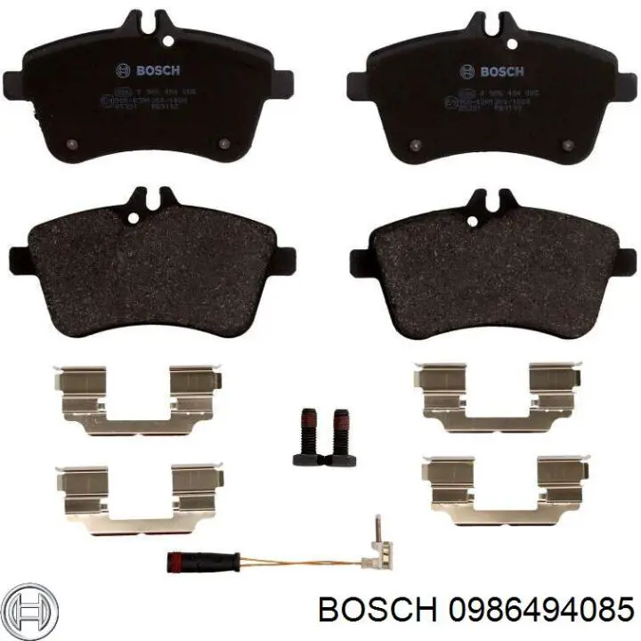 0986494085 Bosch колодки тормозные передние дисковые