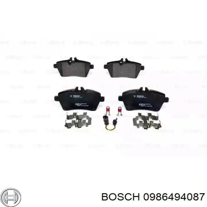0986494087 Bosch колодки тормозные передние дисковые