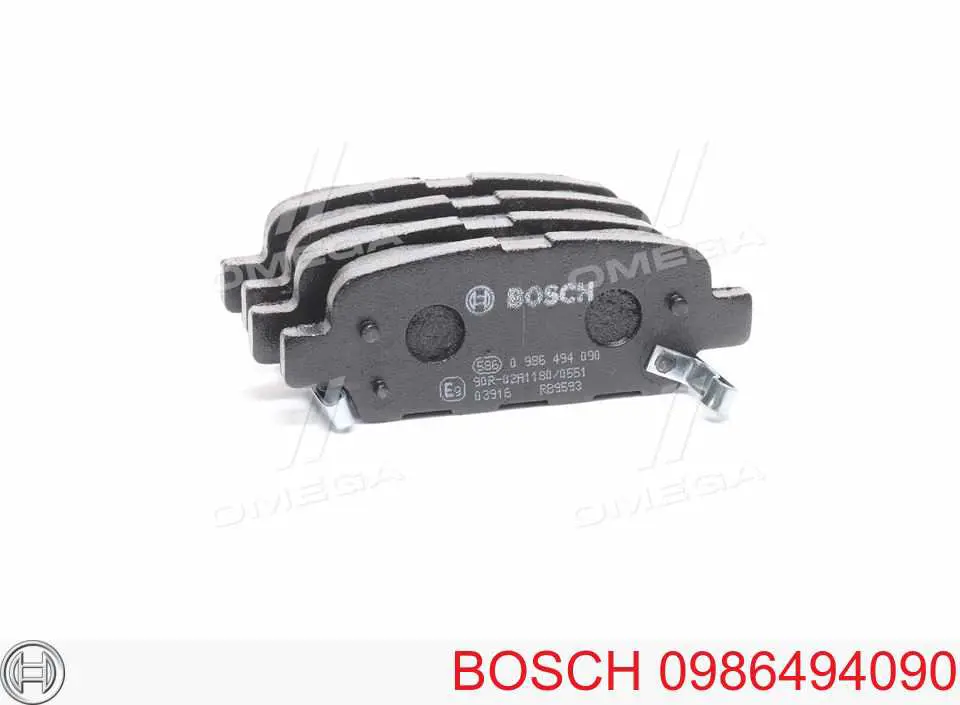 Задние тормозные колодки 0986494090 Bosch